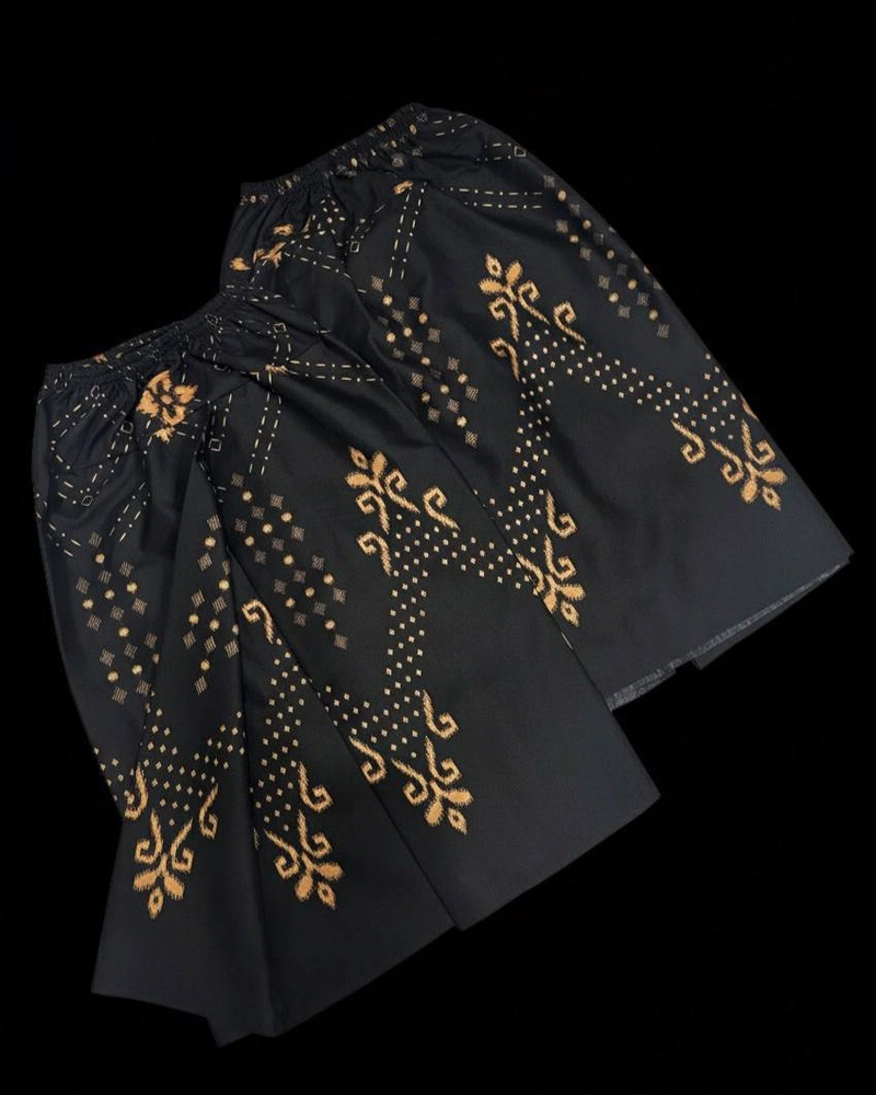 Product image Kois Batik - Sarung instan anak anti rebet pakai karet pinggang motif balimun XXL Hitam