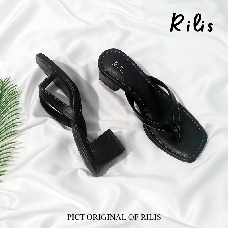 Product image Rilis - Sandal Jepit Wanita Rose hak 5 cm (Rilis 34) 37 Hitam