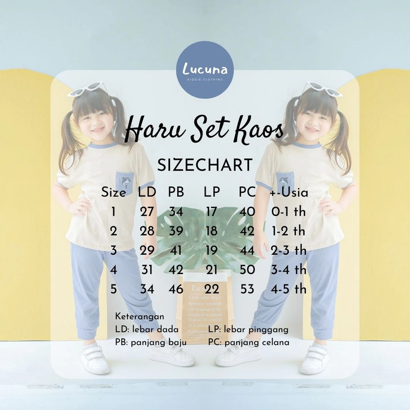 Product image Lucuna - Haru Setelan Kaos Anak Unisex 1 Honey