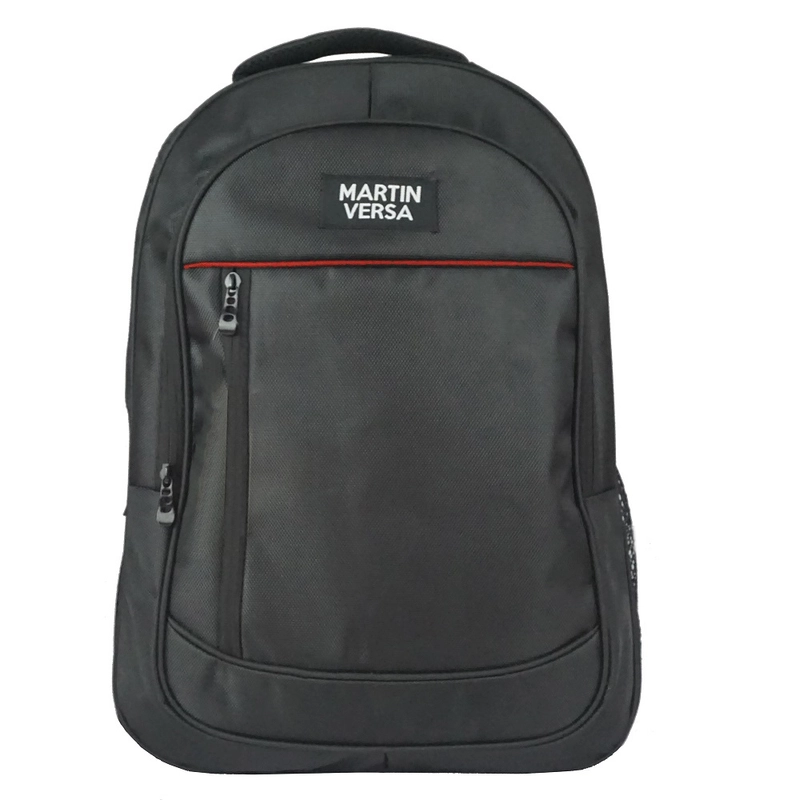 Product image Martinversa TP10 Tas Polo Pria Backpack Laptop Sekolah Kerja Kanvas Nylon Free Size Hitam