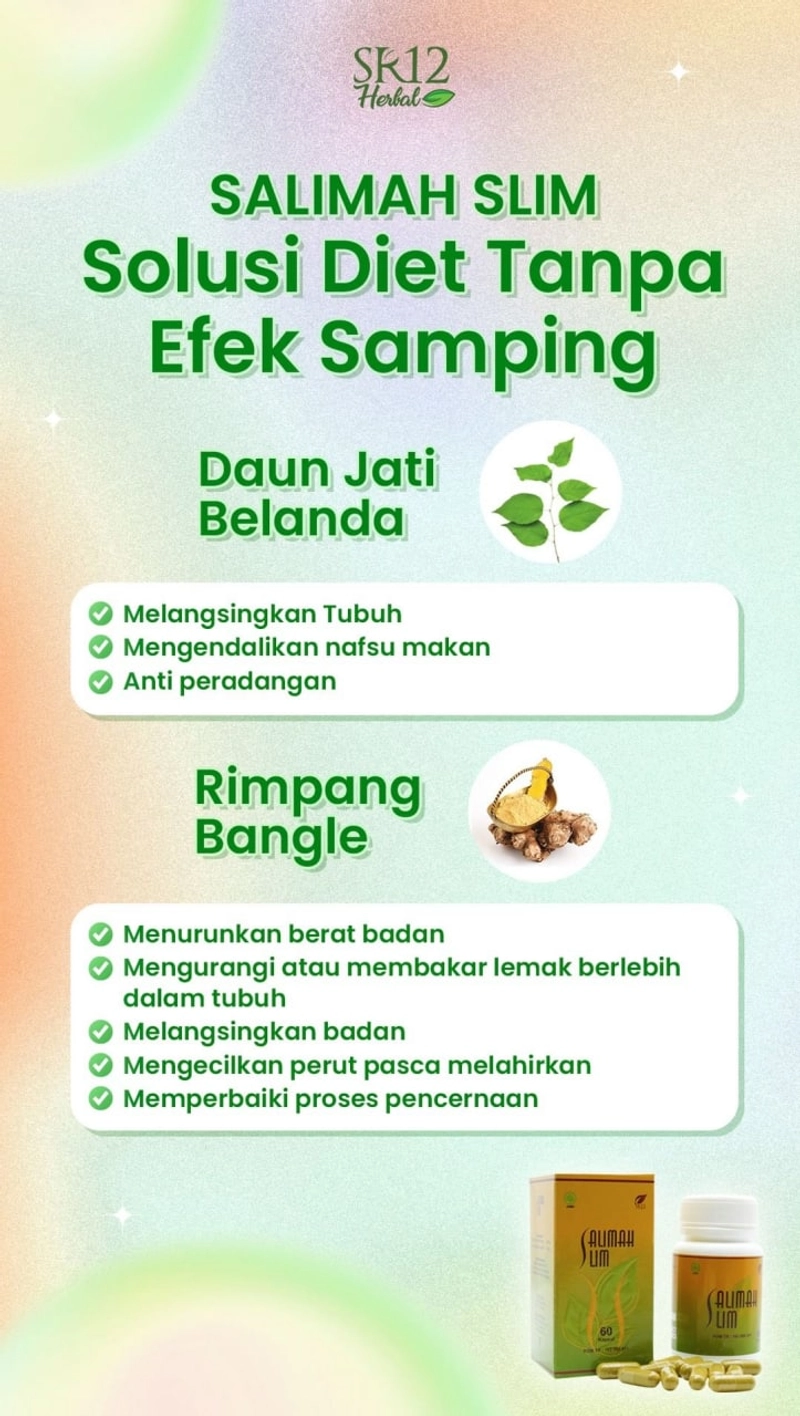 Product image SR12 Salimah Slim Salusi Diet Tanpa Efek Samping 60 Kapsul Salimah