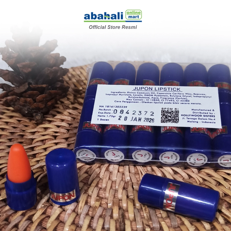Product image Abahali Mart - Lipstik Jupon Mini Kecil Aman Untuk Nutrisi Kesehatan & Kecantikan Wanita 1pcs Merah