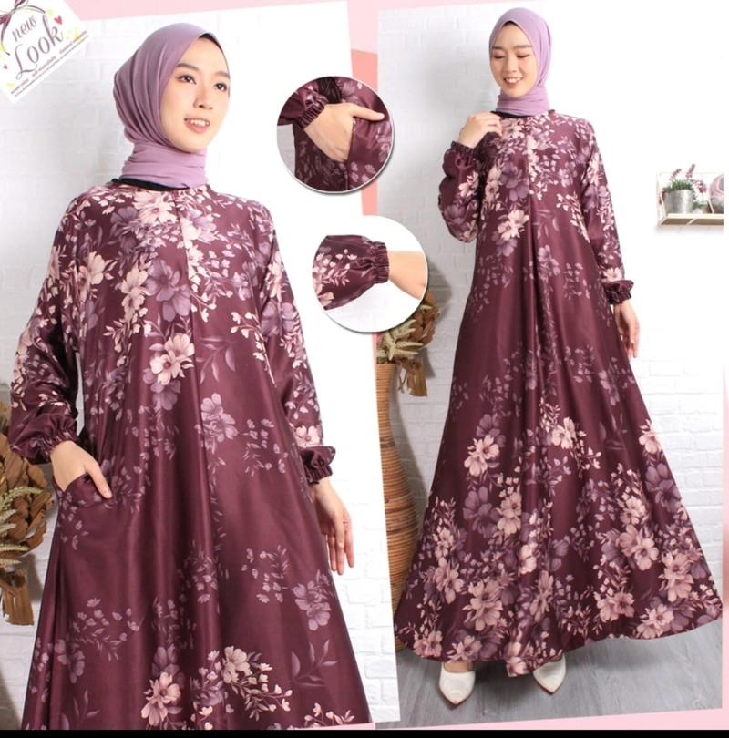 Product image Celin Fashion [TA] - Gamis PRISYAH motif Allsize Warna no 1