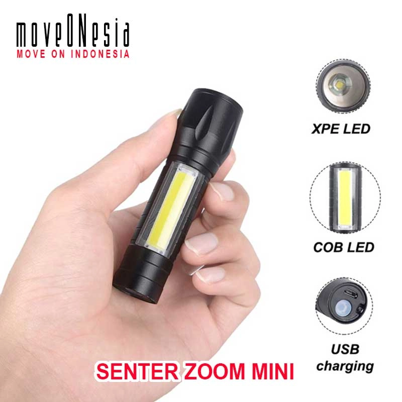 Product image Moveonesia - Senter Kecil dengan Kekuatan Cahaya Yang Terang SENTER ZOOM MINI RANDOM