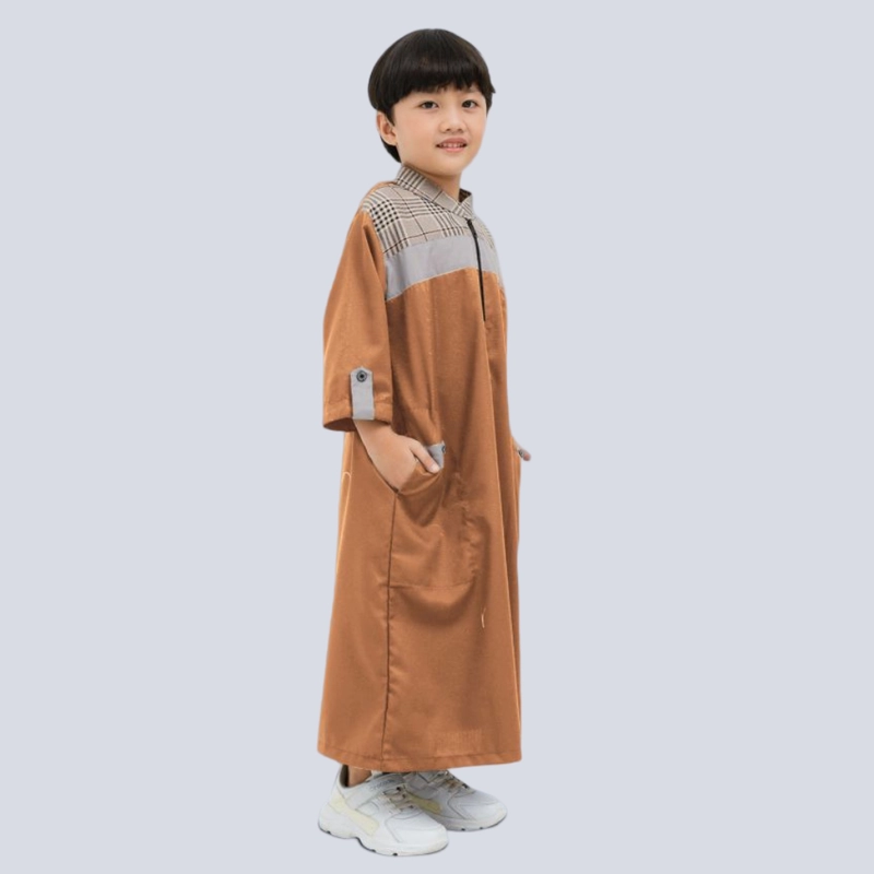 Product image Kawan Muslim - Jubah Anak Laki Laki Baju Gamis Anak Laki Laki 1-14 Tahun Hitam Katun Premium HITAM 1&2 TAHUN