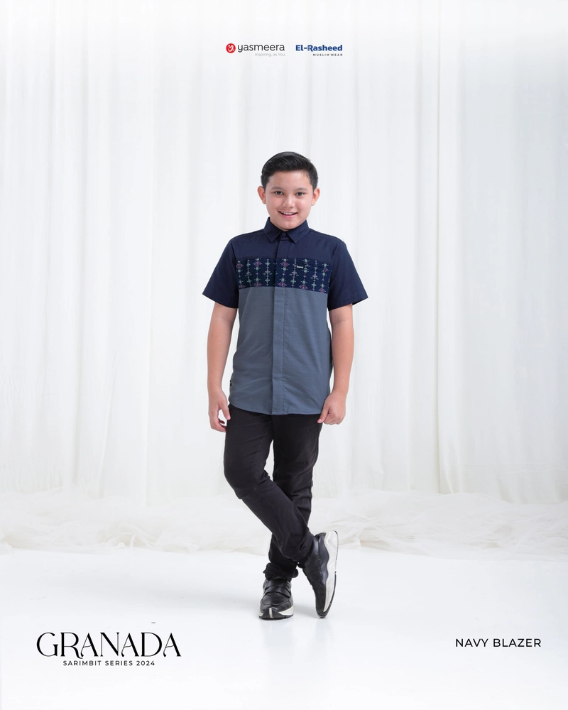 Product image Yasmeera Official - SARIMBIT 2024 GRANADA - NAVY BLAZER XS KOKO ANAK