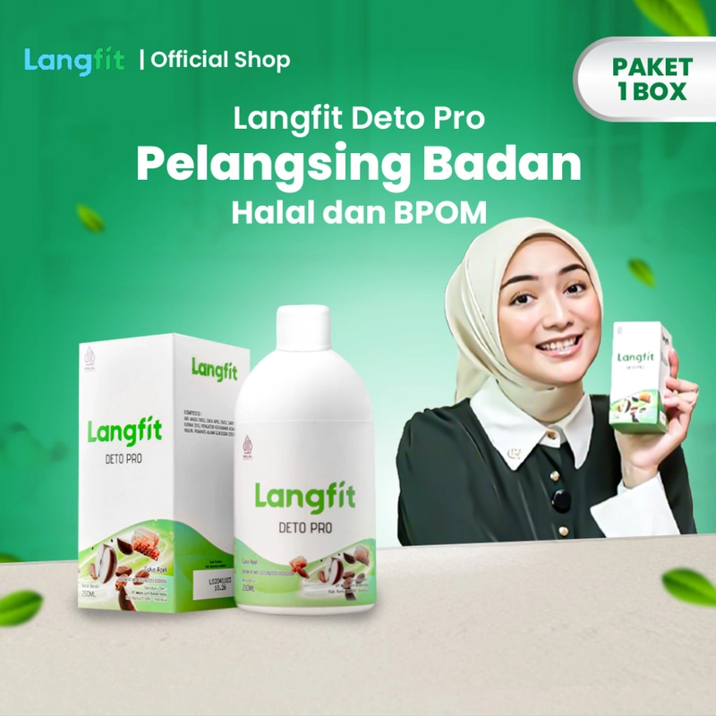 Product image Langfit - Deto Pro Cuka Apel + Madu Stevia Probiotik Chia Seed 1 Botol