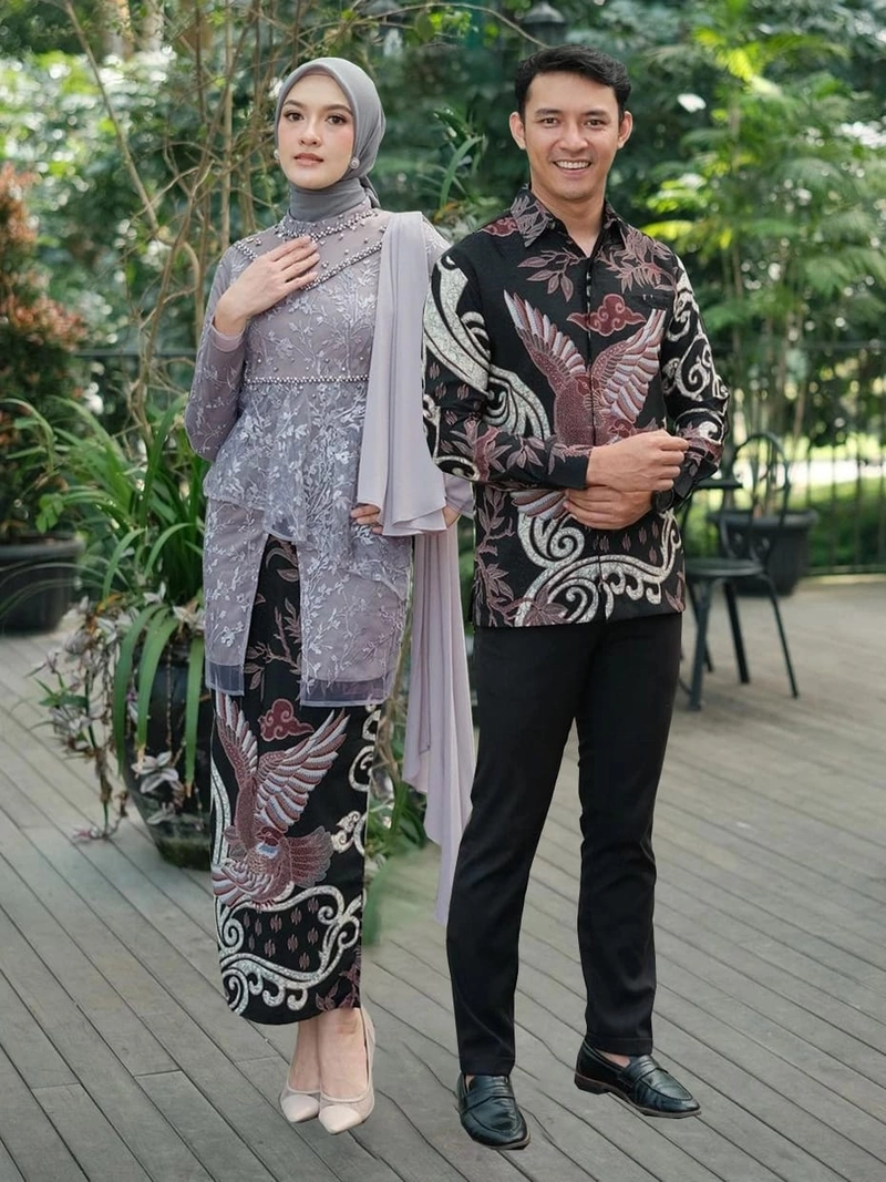 Product image COLLECTION SARJANA - Batik Couple Sahira - Oberto Cavali Mix Tille Premium- Full Payet Cantik Rok Saja Sahira