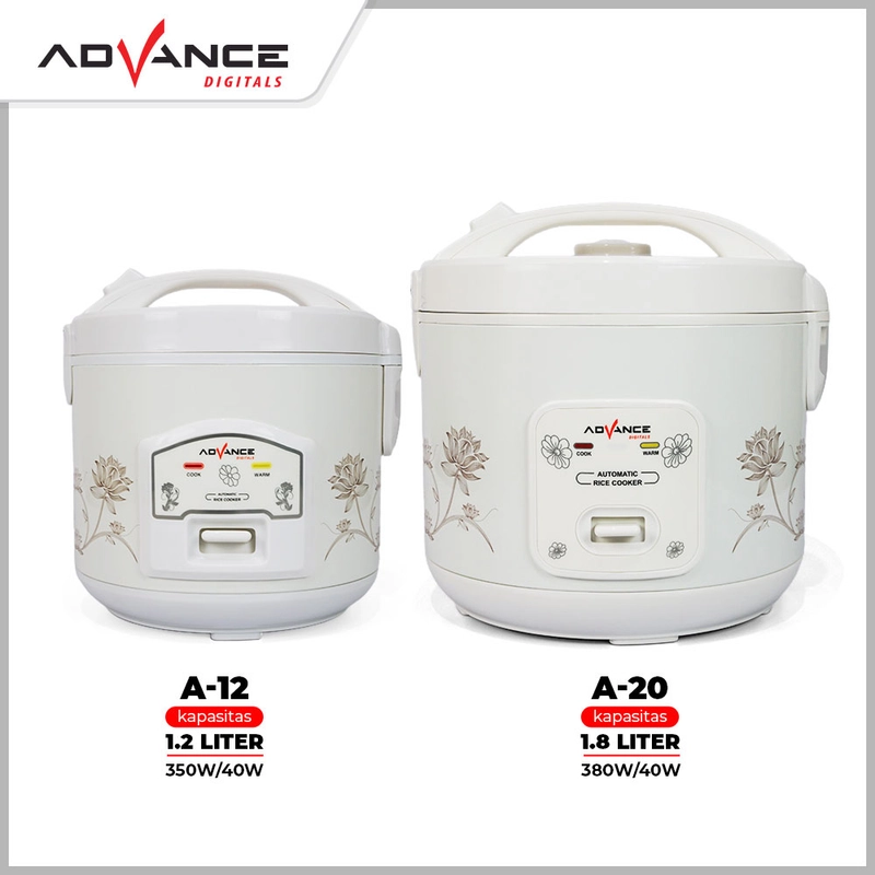 Product image Advance Digitals Indonesia - Rice Cooker A-20 Penanak Nasi Serbaguna 3in1 Magic Com 1.8 Liter Default