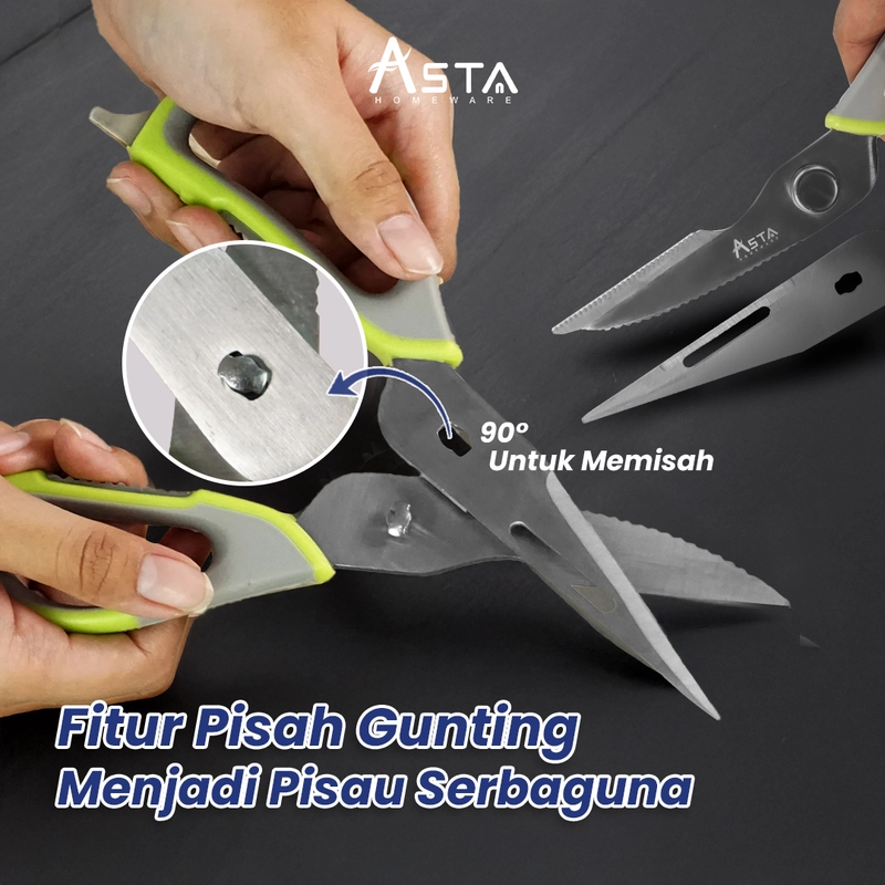 Product image Asta Homeware Official - Asta Gunting Dapur Stainless Steel Serbaguna 7in1 Multifungsi Variasi Gunting 7in1