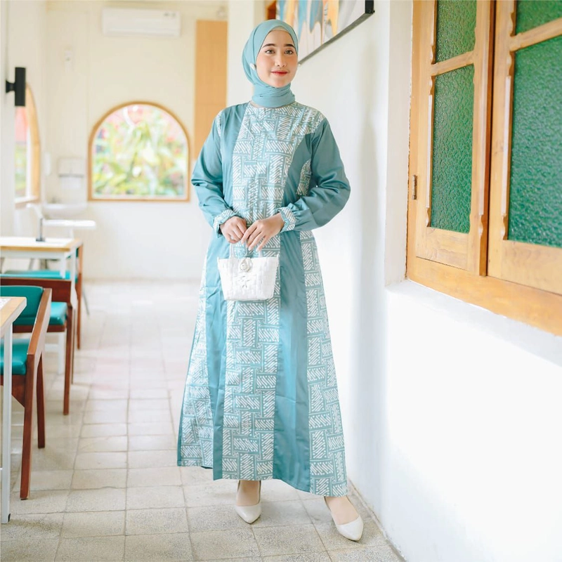 Product image COLLECTION SARJANA - COLLECTION SARJANA - GAMIS MOTIF BATIK - COUPLE GAMIS FATIN - ORIGINAL - BATIK KATUN PRIMA SANFORIS KEMEJA M FATIN