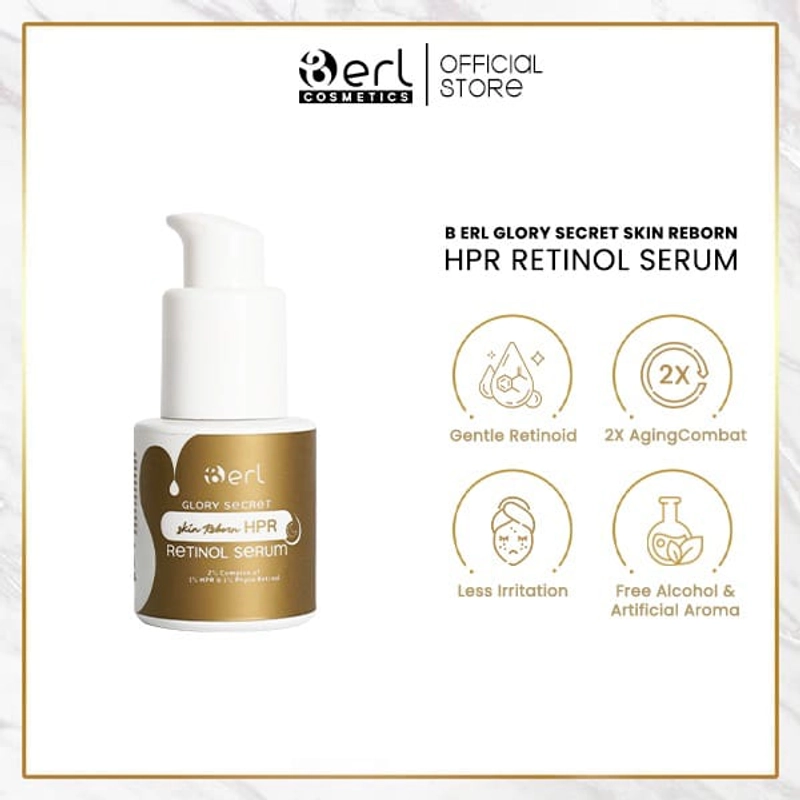 Product image B erl Cosmetics Bogor - Berl Cosmetics - Glory Secret Skin Reborn HPR Retinol Serum 20 ml Serum