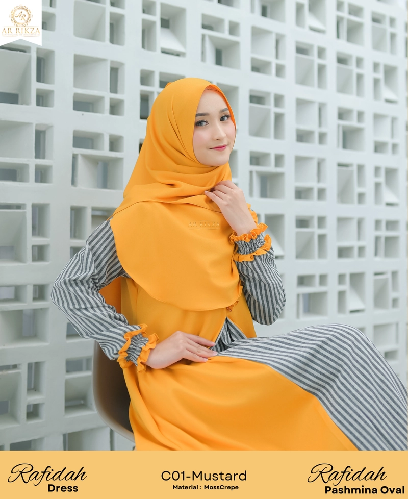 Product image Arrikza - RAFIDAH DRESS BY ARRIKZA XS C01-MUSTARD