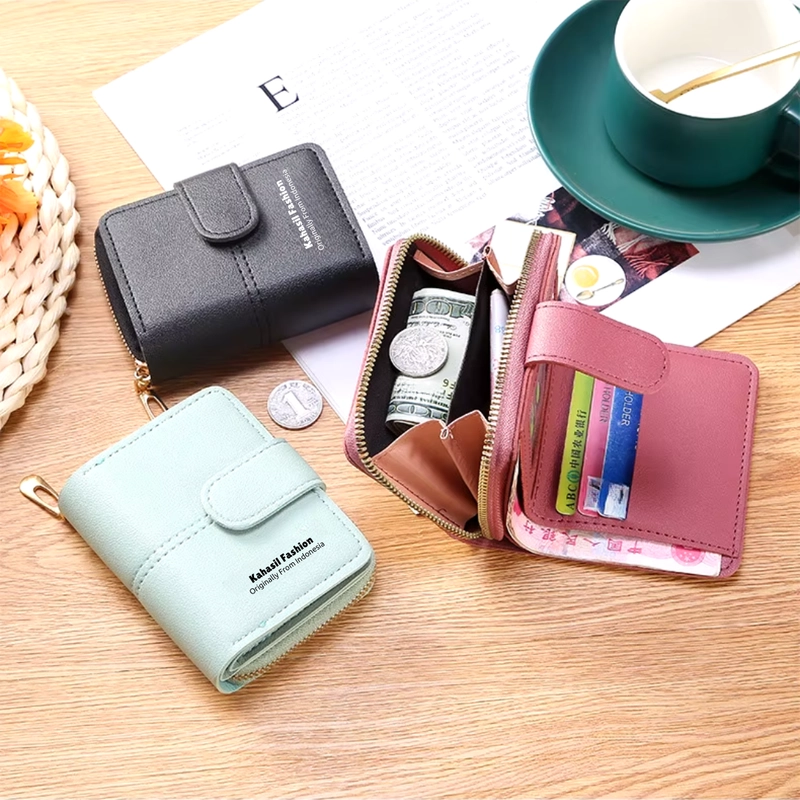 Product image KAHASIL - Dompet Lipat Wanita Bahan Kulit PU Leather KHDP38 all variant TOSCA