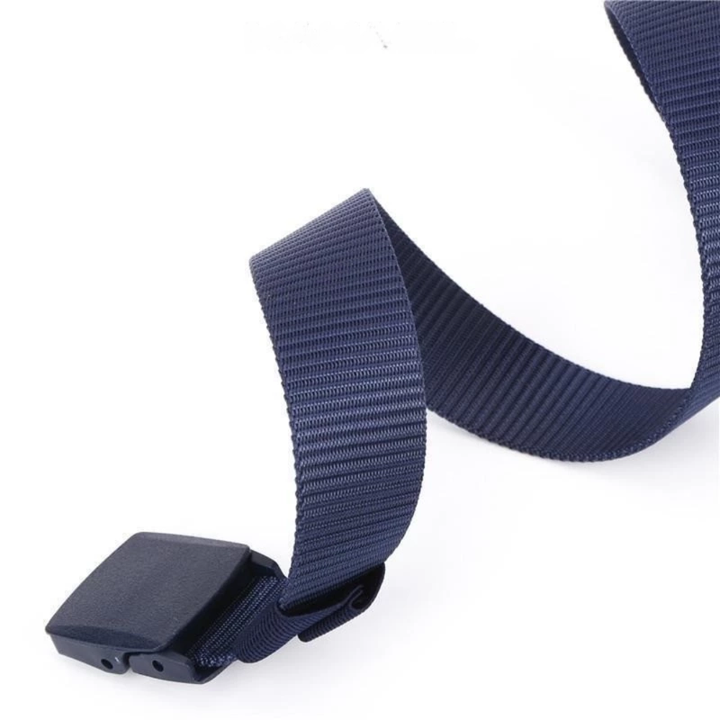 Product image KAHASIL - Ikat Pinggang Sabuk Gesper Pria Nylon Kanvas Anti Metal Detector Panjang 120cm KHBELT05 all variant BIRU