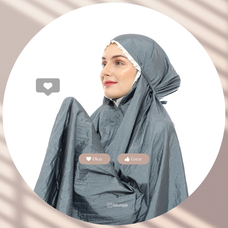 Product image Leika - Mukena Parasut Travelling RECOMENDED All Size Abu