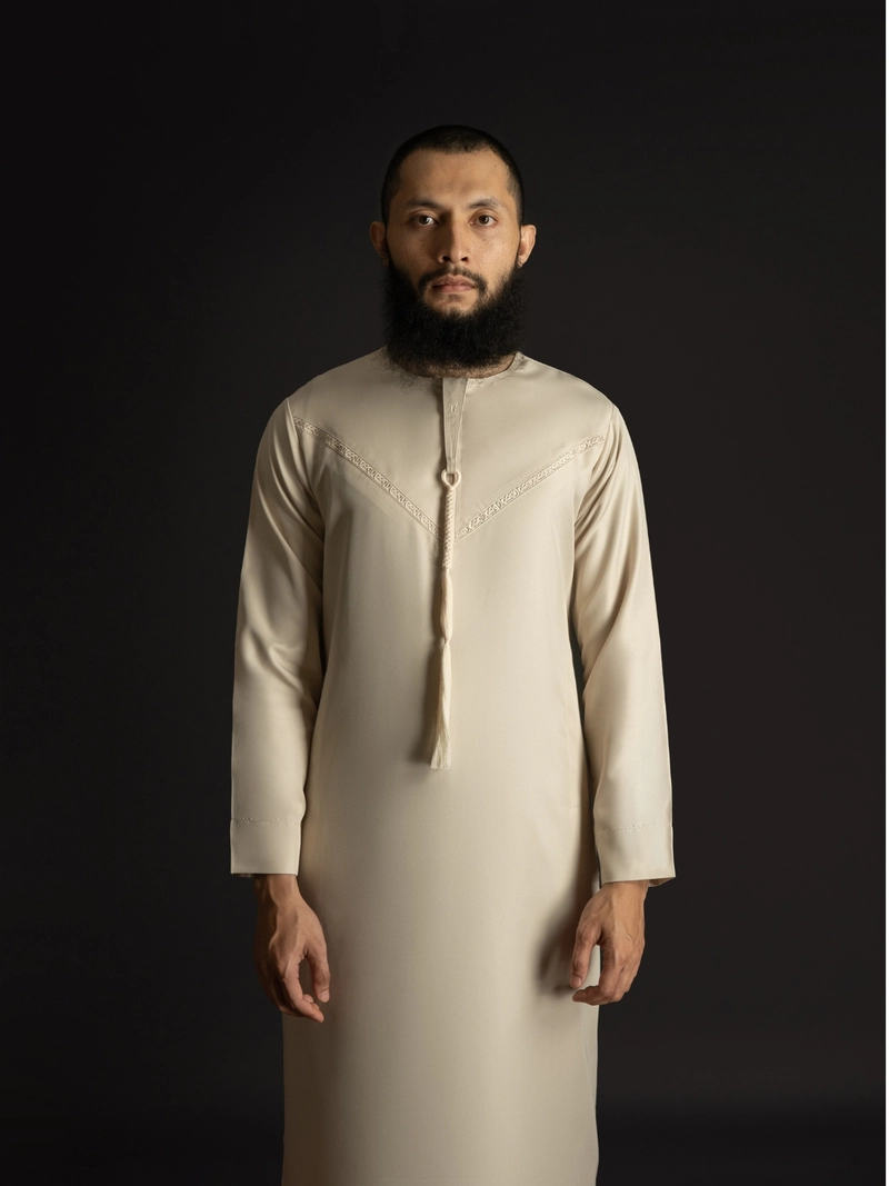 Product image Local Project - Al-Ameer Light Cream - Jubah Pria Dewasa Gamis Lengan Panjang S Cream