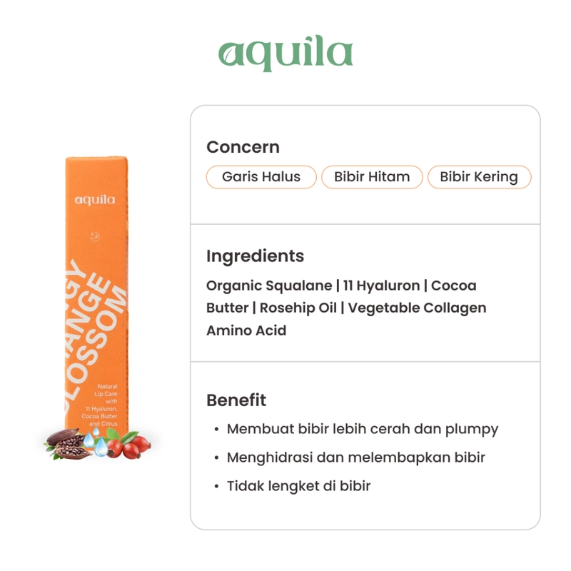 Product image Aquila Lip Care Tangy Orange Blossom Natural 2.5gr Orange