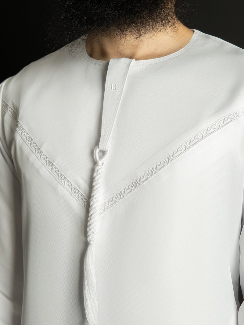 Product image Local Project - Al-Ameer Orchid White - Jubah Pria Dewasa Gamis Lengan Panjang M White