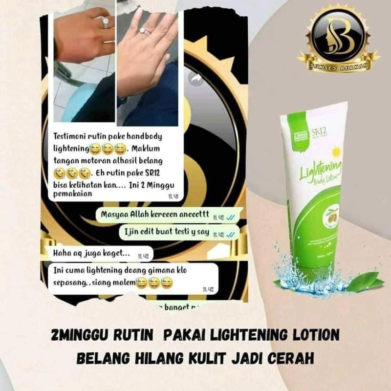 Product image SR12 Lightening Body Lotion SPF 30 PA++ Mencegah Kulit Belang 50 ml Lightening