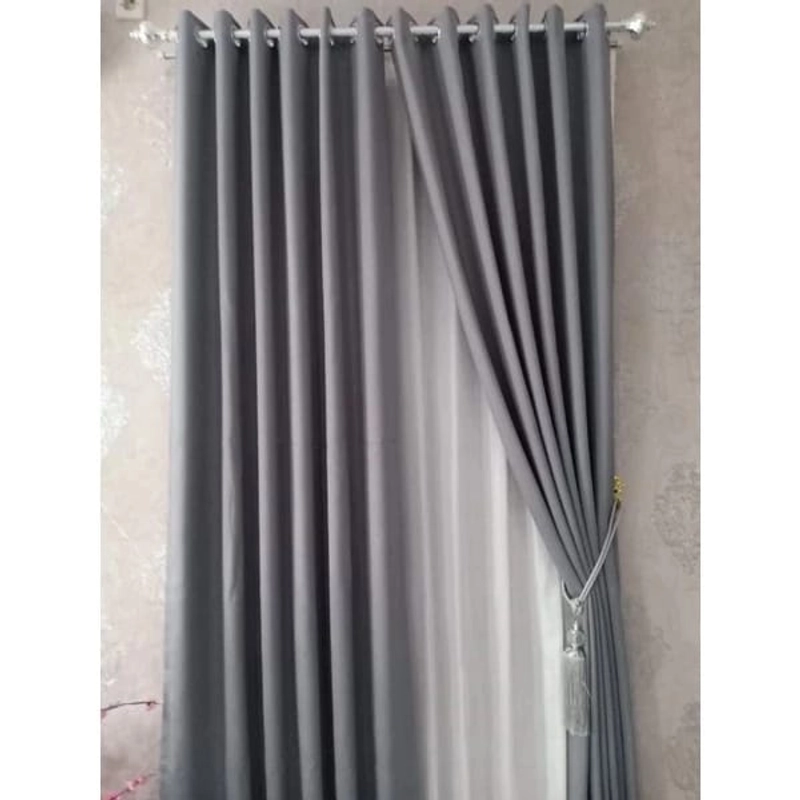 Product image Galeripuko - GORDEN PINTU SMOKRING BLACKOUT PREMIUM POLOS 135X170 SILVER