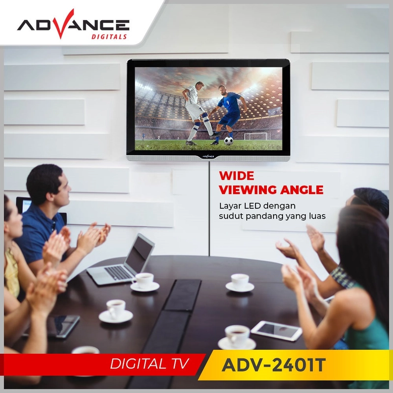 Product image Advance Digitals Indonesia - Advance Digital LED HD TV TVD ADV 2401 T / ADV-2401T / 2401T USB Movie 24 inch HDMI VGA 24 inch Default