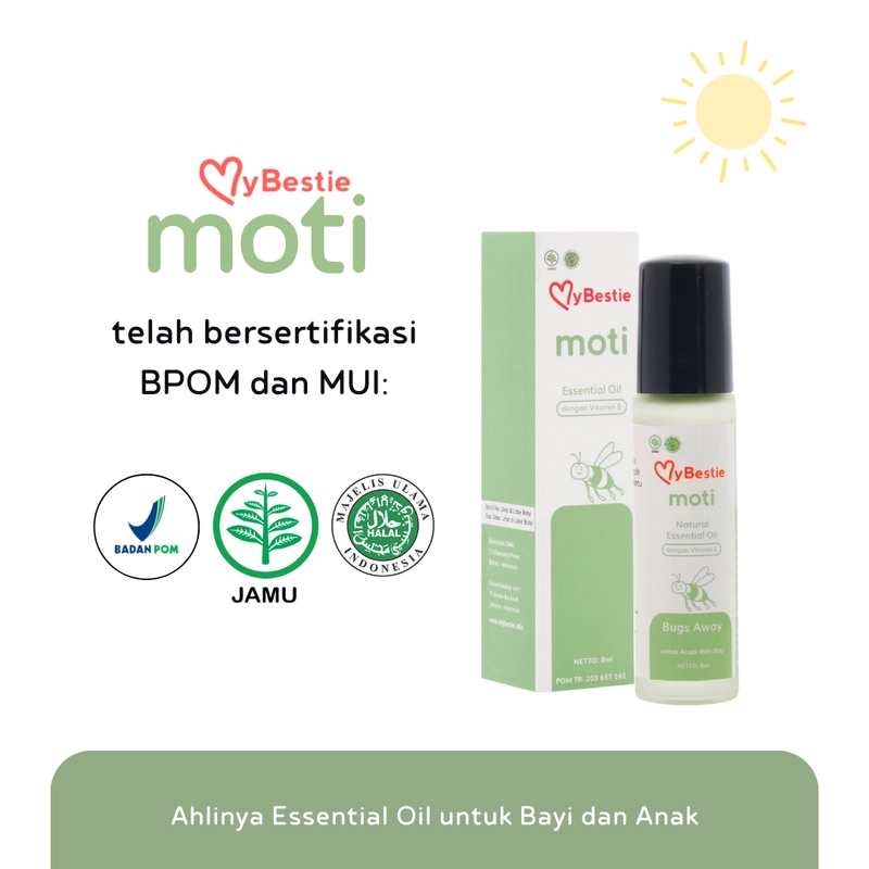 Product image MyBestie Official - MyBestie Moti - Essential Oil Menjaga Bayi dari Gigitan Nyamuk 8 ml Moti