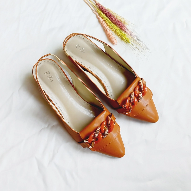 Product image Rilis - Sandal Wanita Elsa Mules hak 3 cm (Rilis 25) 36 Tan