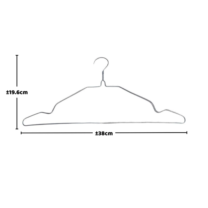 Product image KAHASIL - Hanger Baju Besi Stainless Steel (Isi 10pcs) Gantungan Baju Jemuran Pakaian Serbaguna KMJ056 SILVER