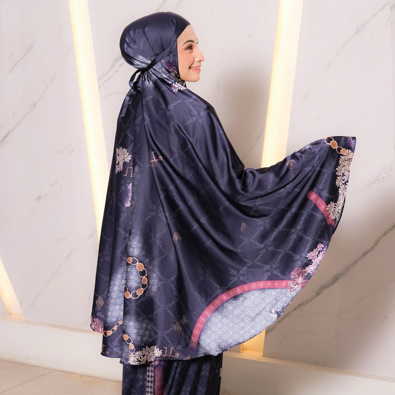 Product image Ansania Premium - Dumilah Prayer Set Mukena Dewasa 2in1 All Size Dark Navy