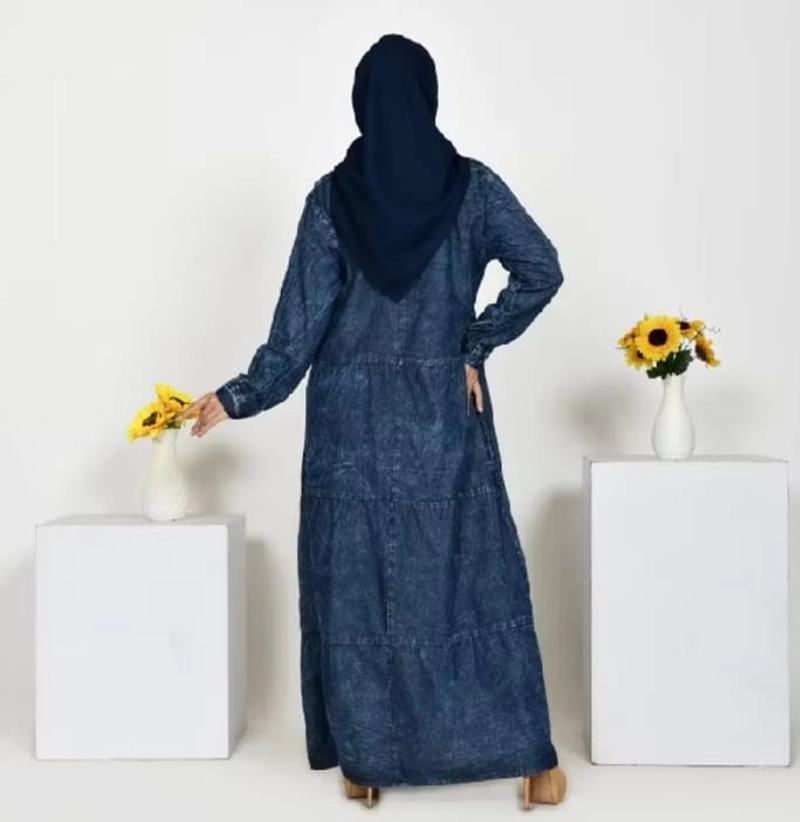 Product image mbm store - Gamis Jeans Wash Umpak allsize Blue Jeans