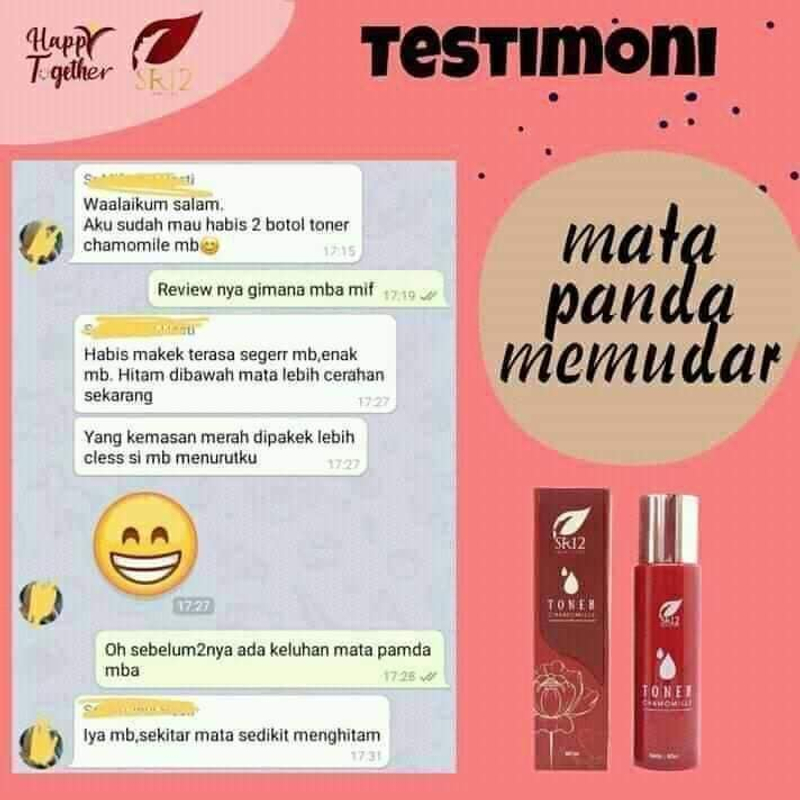 Product image SR12 Toner Chamomille Mengatasi Mata Panda Dan Memudarkan Kulit Kemerahan 60 ml Chamomille