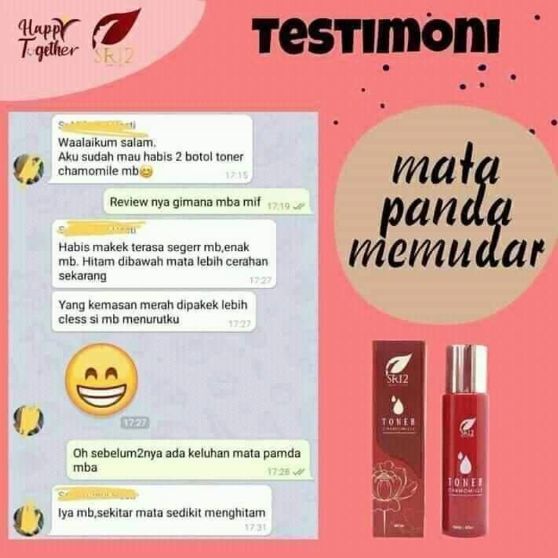 Product image Toner Chamomille SR12 Toner Mencerahkan Mengatasi Mata Panda Melembabkan Kulit Wajah 60 ml Chamomille