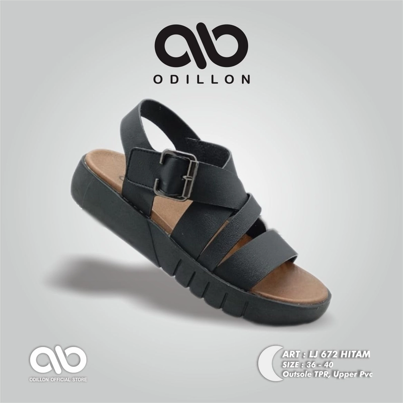 Product image Odillon - Ornella - LJ 672 / Sepatu Sandal Wanita Casual 36 BLACK