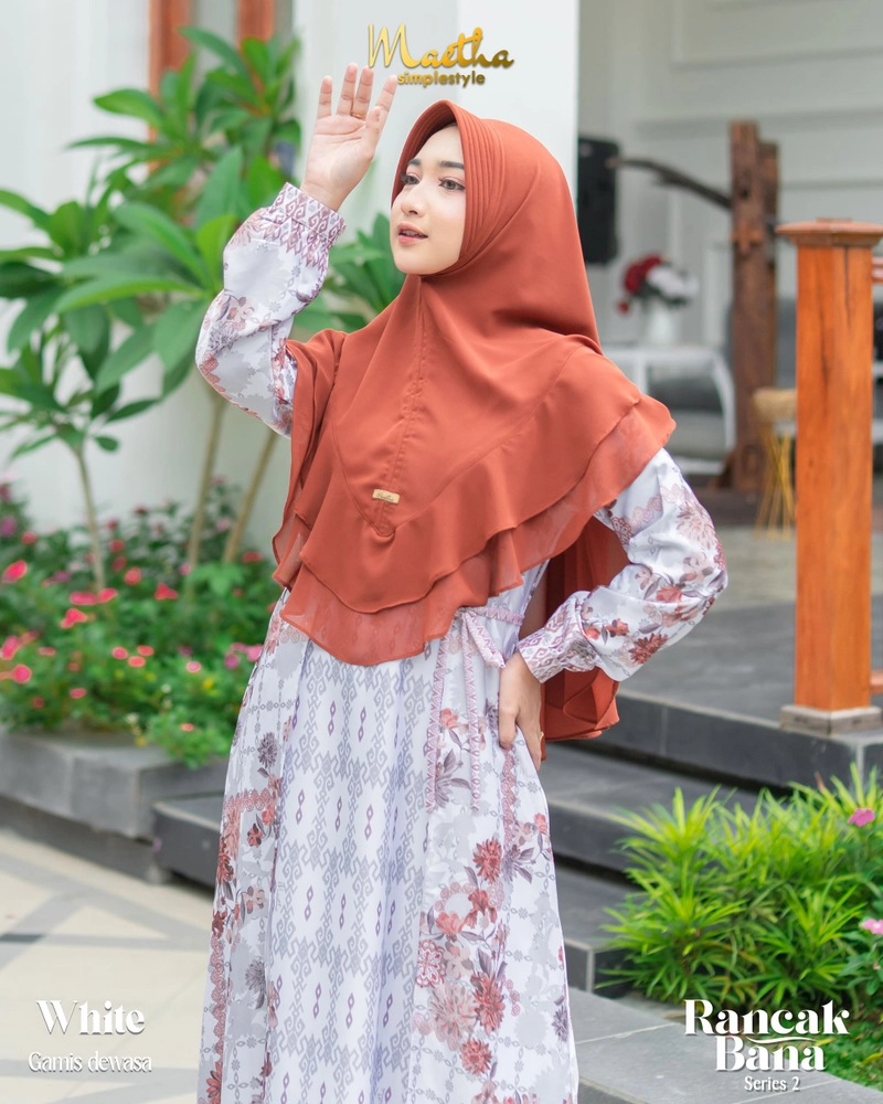 Product image Gamis Sarimbit Keluarga Couple Family Set Lebaran XS White