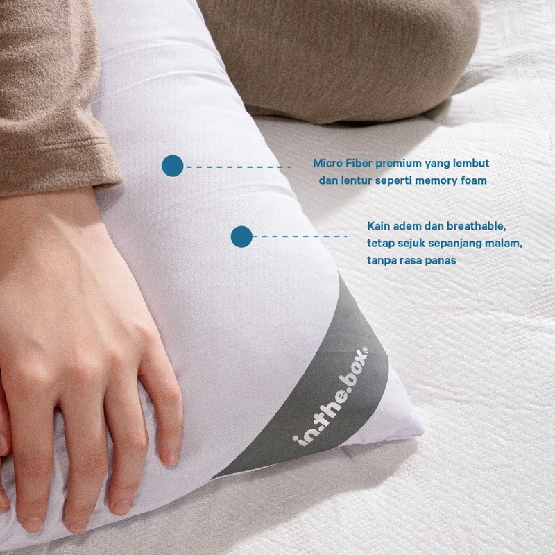 Product image Inthebox - Bantal Inthebox F388TB-BNTL-068PTH 68 x 45 x 5 cm White