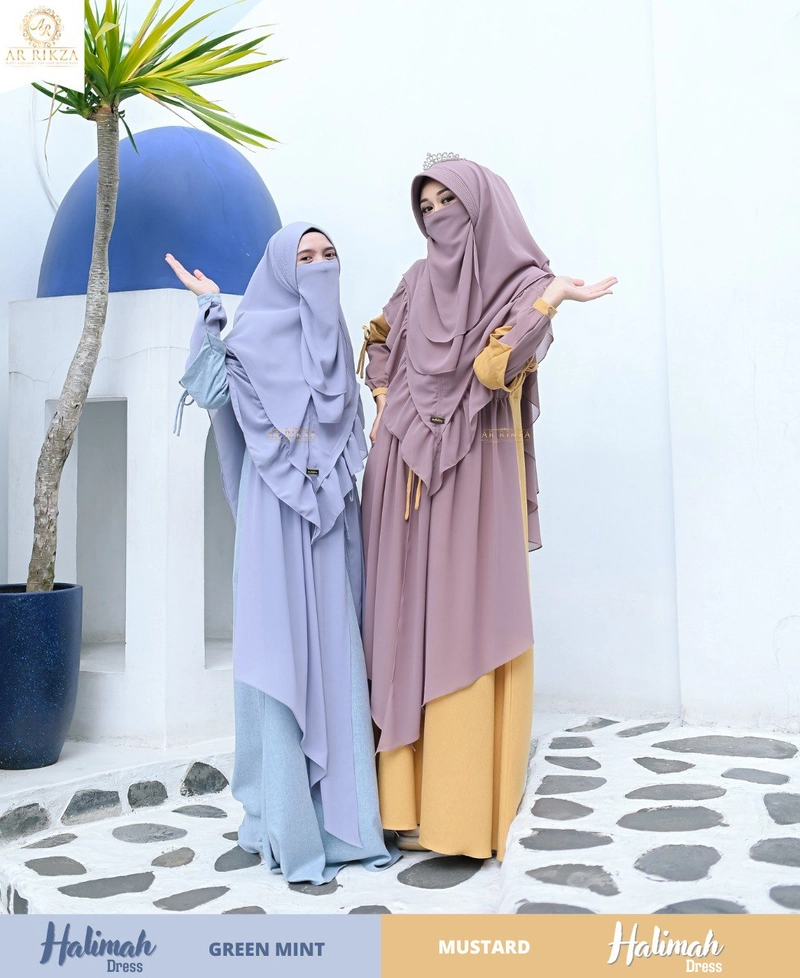 Product image Arrikza - KHIMAR HALIMAH MOM BY ARRIKZA M SILVER (SOFTPAD)