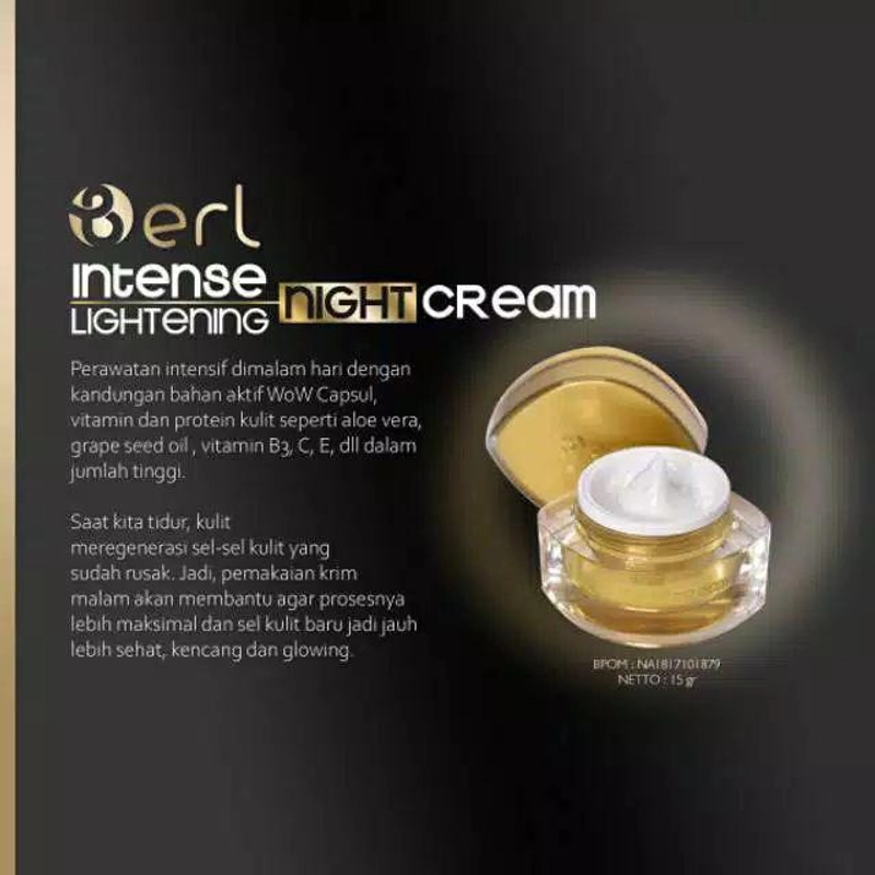 Product image Berl Cosmetics - Intense Lightening Night Cream 100 gr Night Cream