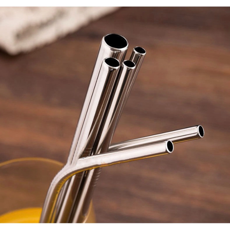 Product image KAMJE Sedotan Stainless Steril Anti Karat Reusable Straw Bengkok Melengkung Lurus dan Sikat KMJ183 SIKAT