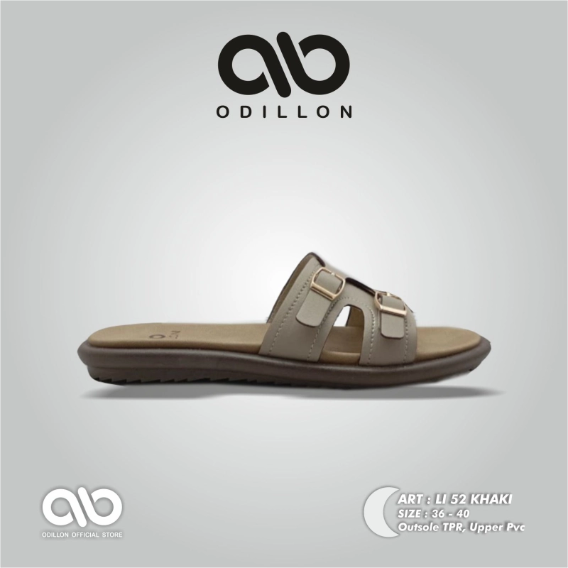 Product image Odillon - Odillon - LI 52 / Sandal Slip On Wanita Casual 40 KHAKI