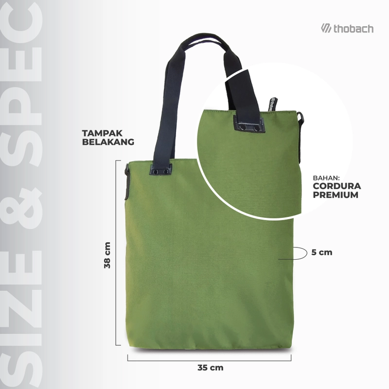 Product image Thobach official - THOBACH Totebag OBELISK FULL SIZE ARMY
