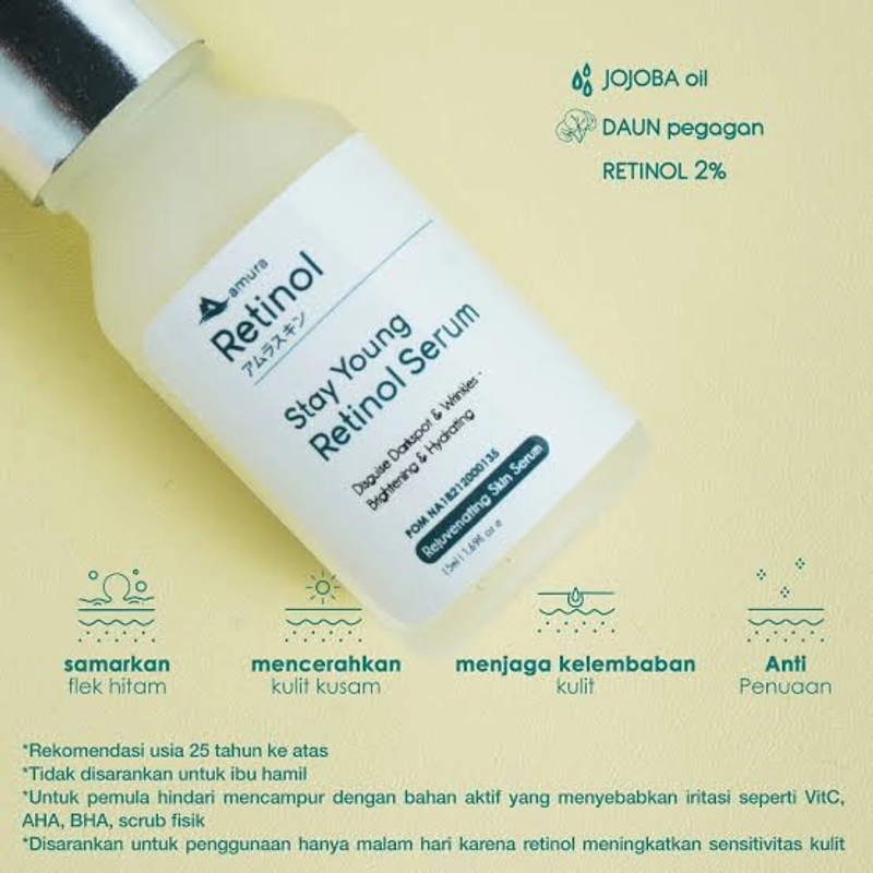 Product image Reglow skincare - AMURA Stay Young Retinol Serum 15ml 15 CAIR