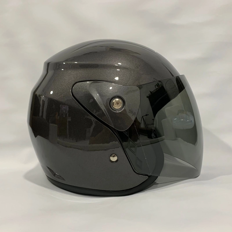 Product image Helm Nuvo Abu Abu Glossy - Helm SNI - Helm Dewasa L Nuvo Abu Glossy