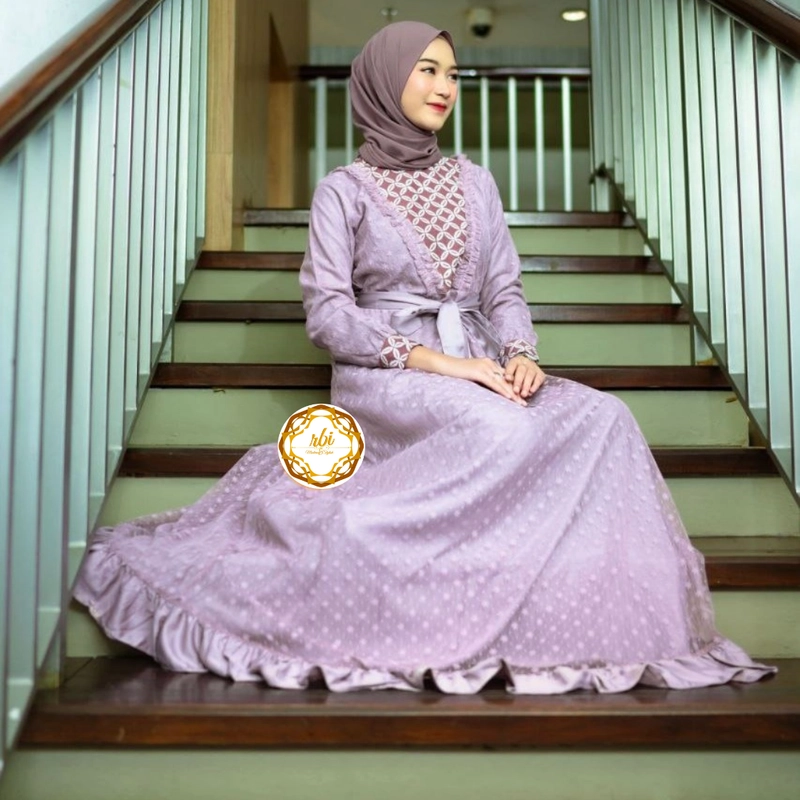 Product image Couple Gamis Ayuma Size S M L XL XXL - Dua Varian Warna Kemeja Saja Size M Lilac
