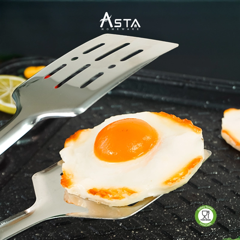 Product image Asta Capitan Makanan Tahan Panas Jepitan Daging Steak Ikan Bakar Food Grade Stainless Steel 30 cm Varian ASFO-01