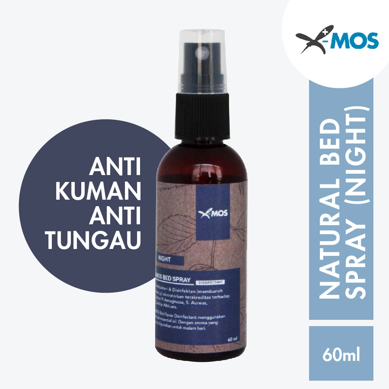 Product image X-MOS Natural Bed Spray Day dan Night - Anti Bacterial 60ml Night