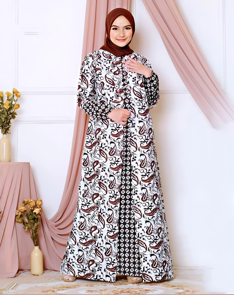 Product image Kois Batik - Gamis cardy cantik muslim syari modern kekinian Standar allsize 110 A