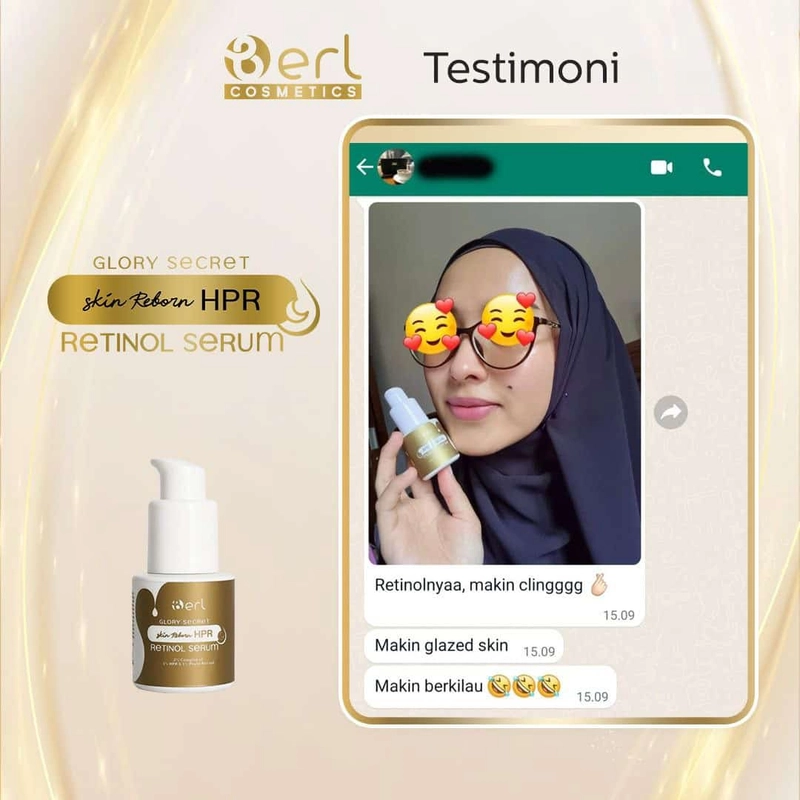 Product image B erl Cosmetics Bogor - Berl Cosmetics - Glory Secret Skin Reborn HPR Retinol Serum 20 ml Serum
