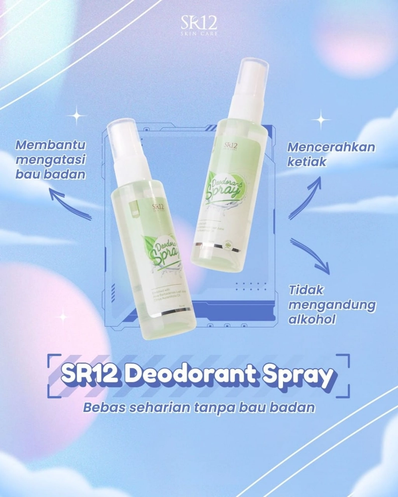 Product image SR12 Deodorant Spray Reguler Menahan Bau Badan 24 Jam Non Parfum Non Alkohol 60 ml Reguler