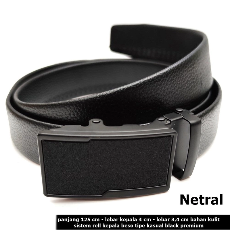 Product image Lanc Fashion - Executive Man Belt Super Black Head Sand Spesial Rell WARNA NETRAL